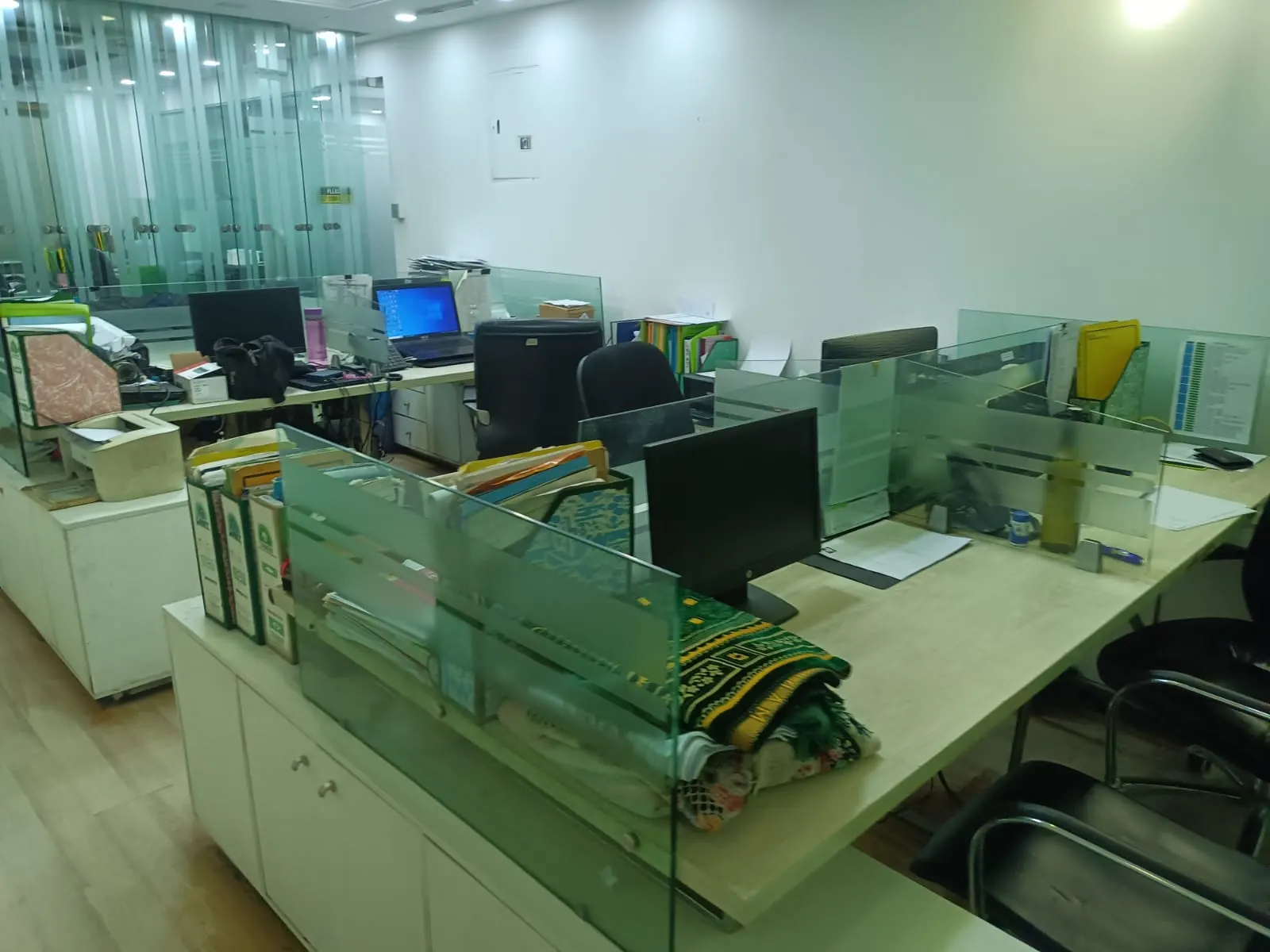 Merchandising team workstations